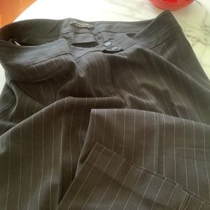 Black Pants with thin white stripes,BCBG MAXAZRIA